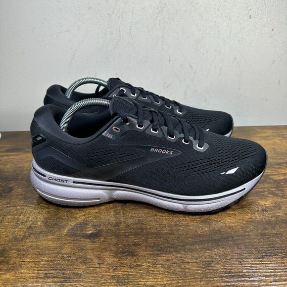 Brooks Ghost 15 Black Pink Rose Athletic Shoes Sneakers Women's Size 12 D - Picture 1 of 8